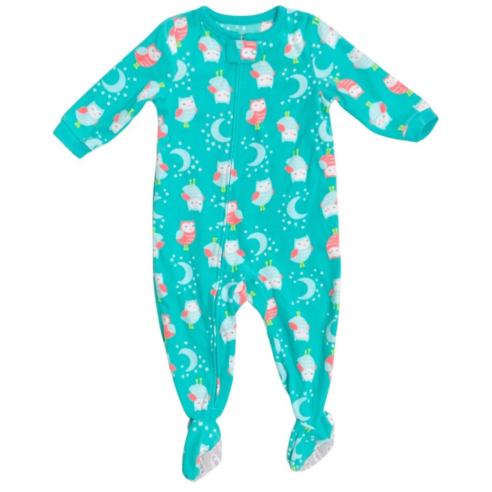 Carter's, Size 12 Months, l/s poly fleece footie, Owl